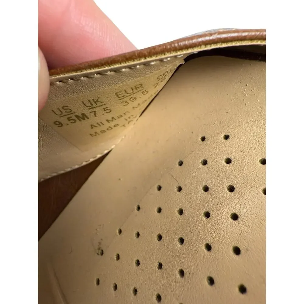 Abella True Comfort Taya Women's Size 9.5 Brown Faux Leather Wedge Buckle Sandal - Picture 4 of 8